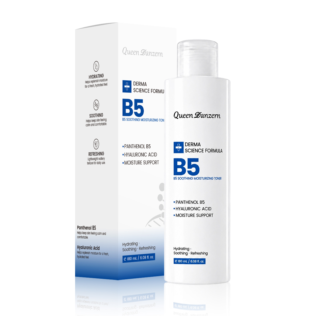 Danzern B5 soothing moisturizing toner bottle with product carton